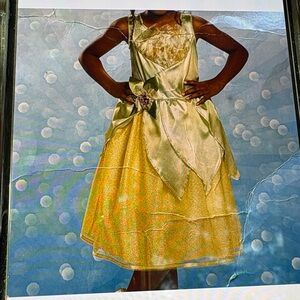NIP Disney Princess Tiana Costume for Girls  4-6X - Yellow and Green